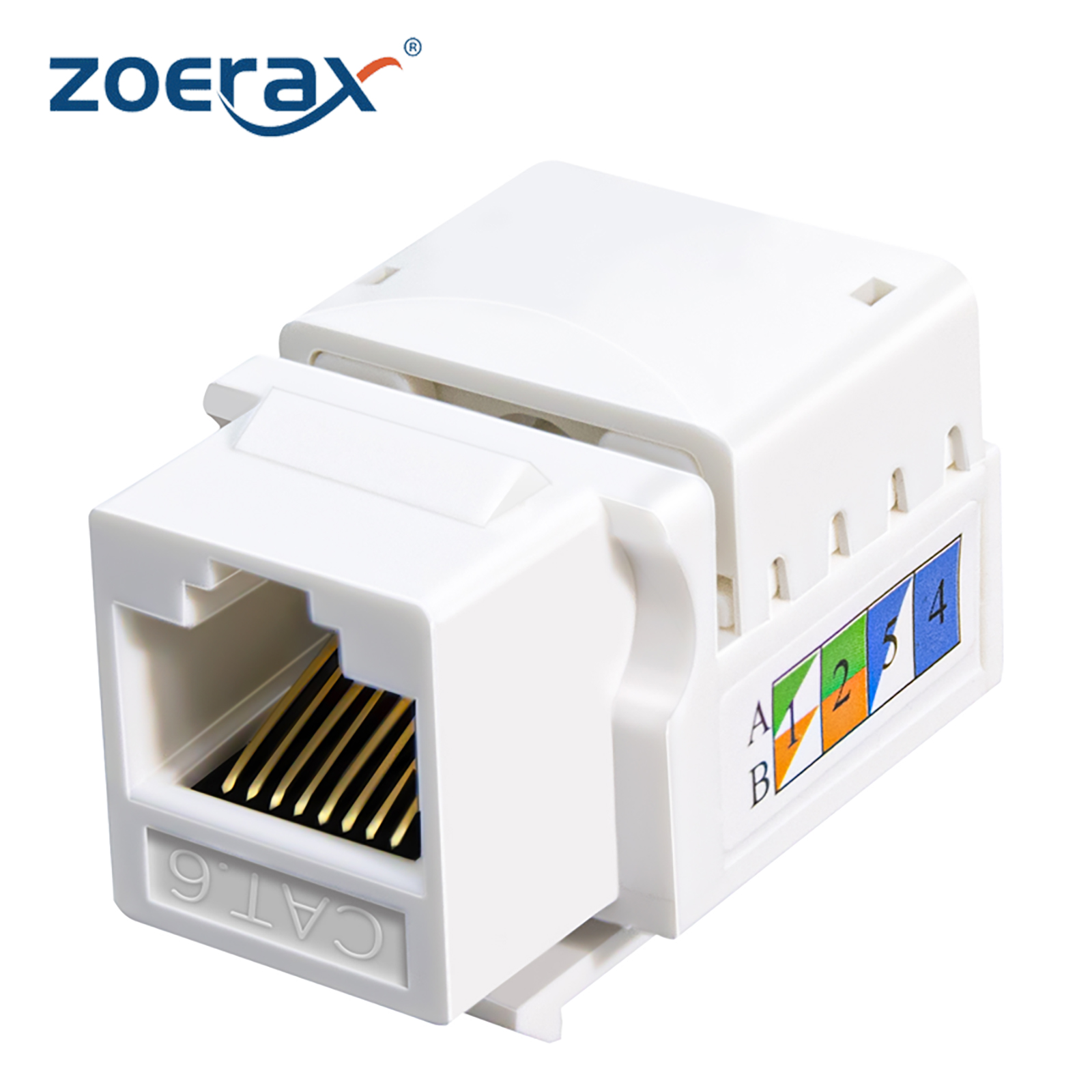 Patch Panel Cat6 - ZoeRax CAT6 CAT5E RJ45 キーストーンジャック ギガビットネットワークモジュール