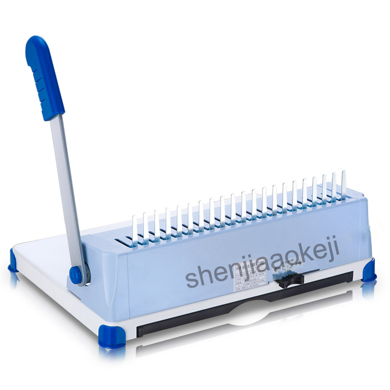 Binding Machine Comb - A4サイズ コーム式製本機 Mars 230 手動ゴムリングクランプ 21穴ファイルパンチ製本機
