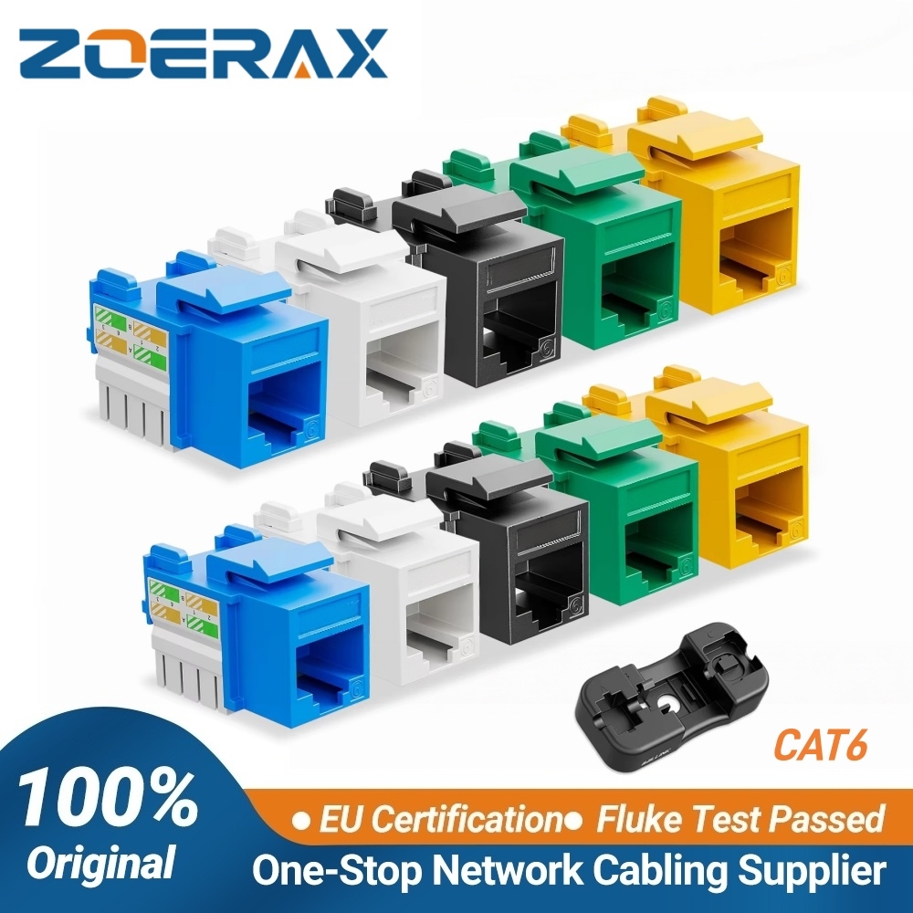 Patch Panel Cat6 - ZoeRax 10 パック RJ45 キーストーン ジャック、ホワイトの