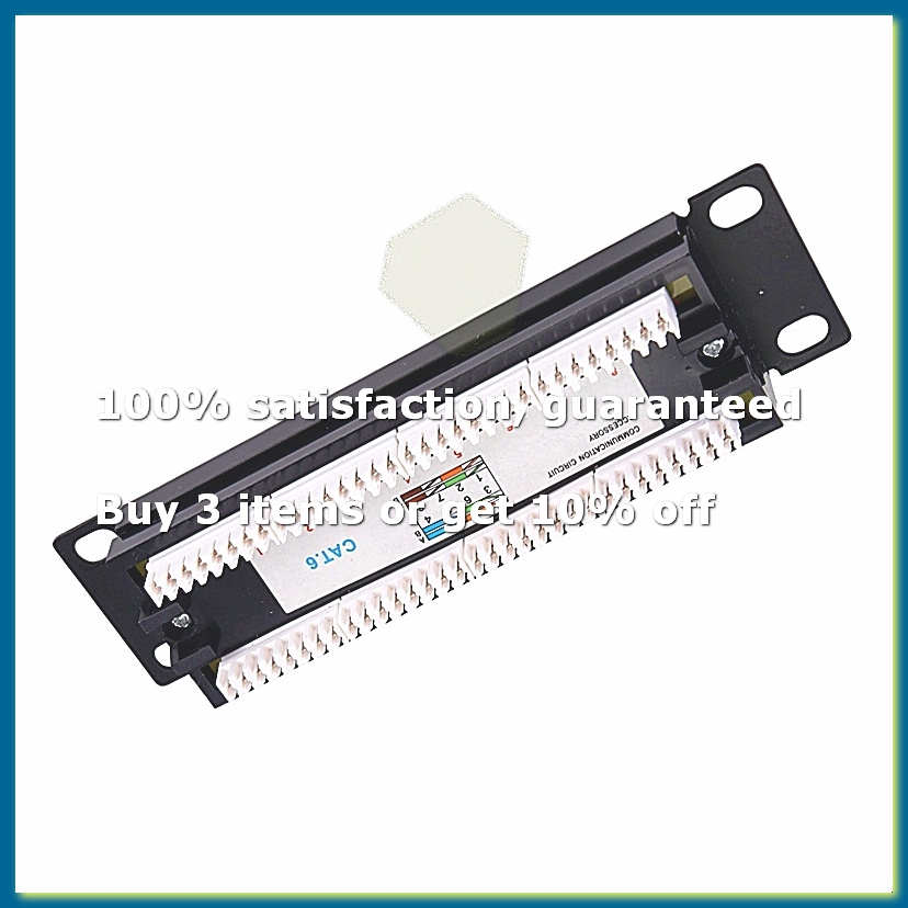 Patch Panel Cat6 - CAT6 8ポートパッチパネルラックネットワーク 6.89インチ 1Uラック RJ45ソケット付き