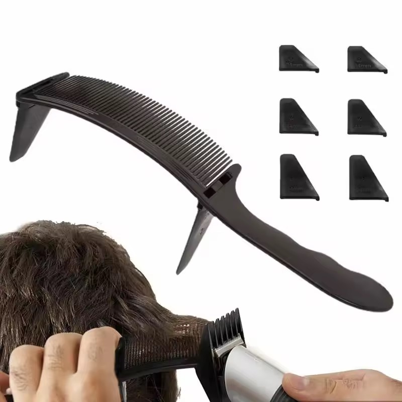 Binding Machine Comb - バーバーフラットトップヘアカットコーム、カーブヘアクリッピングカット用アーチ型コーム、プロ用ヘアカットカーブポジショニングコーム