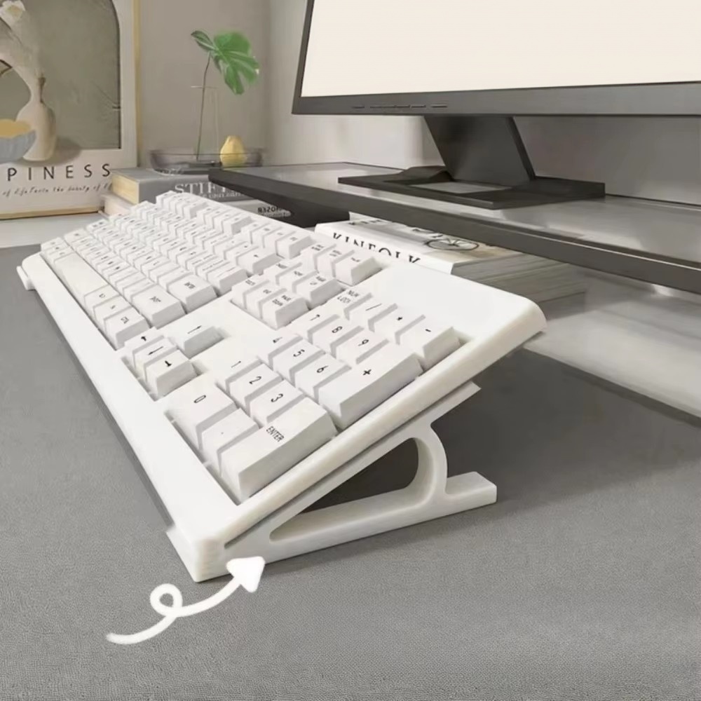 Office Technology - 2pc 人間工学に基づいたキーボードライザー オフィスゲームセットアップ用キーボードスタンド 滑り止めユニバーサルスタンド マルチカラー完璧