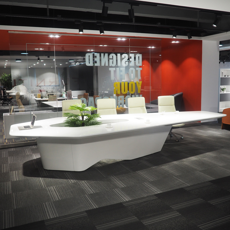 現代的な白いハイテクスマートオフィス家具 8名、10名、12 - High Tech Office Room のレビューと価格