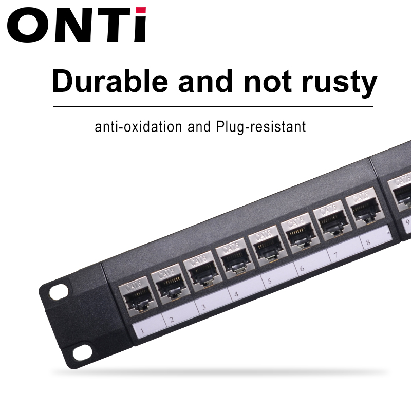 Onti 19in 1uラック24ポートCat6シールドパッ - Patch Panel Cat6 のレビューと価格