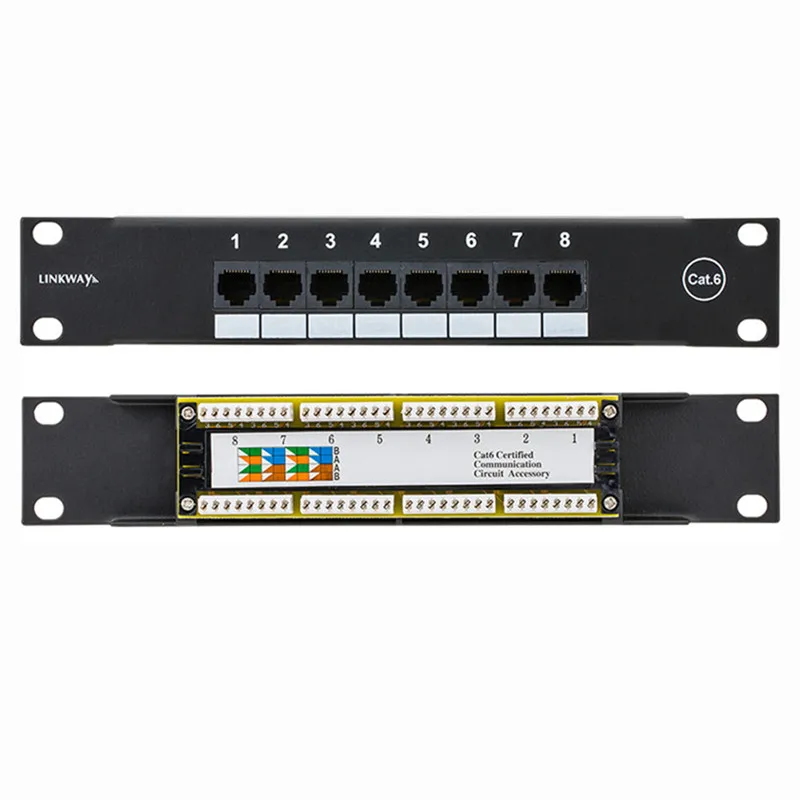 ネットワークアダプター8ポートcat6パッチパネル10インチ - Patch Panel Cat6 のレビューと価格