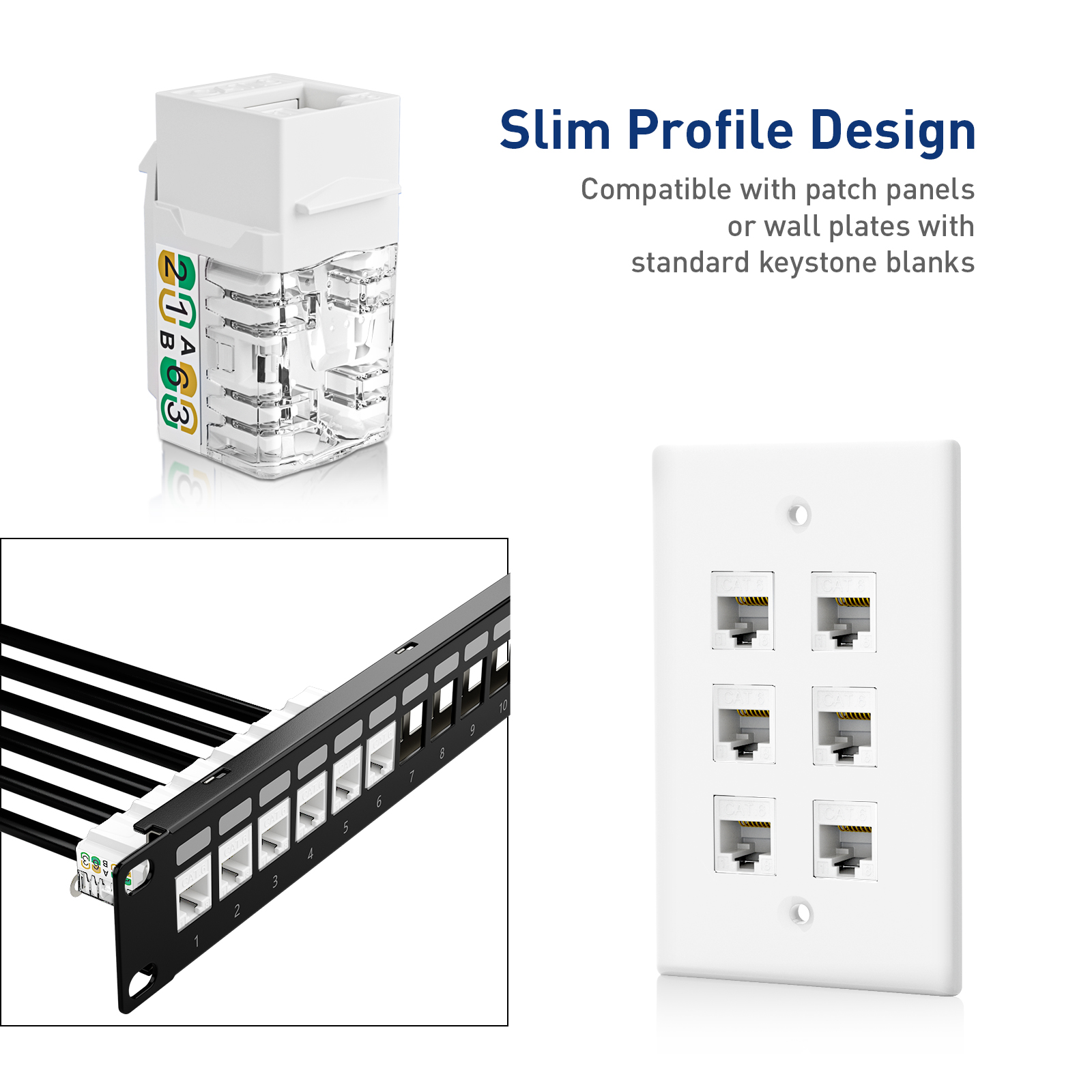 ZoeRax RJ45 Cat6/5e スリムプロファイルキ - Patch Panel Cat6 のレビューと価格