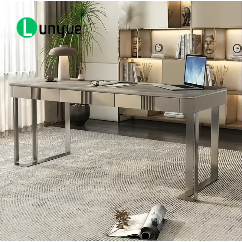 モダンなL字型エグゼクティブオフィスデスク、ハイテクCEOマ - Office Tech And Management のレビューと価格