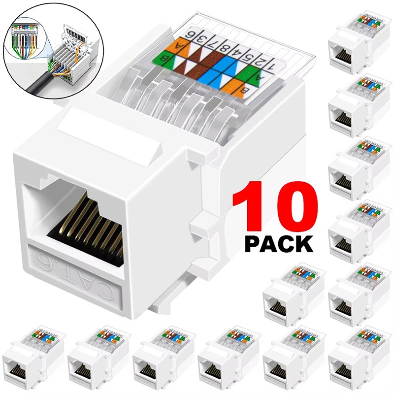 10 個 Cat6 RJ45 ネットワークモジュールキースト - Patch Panel Cat6 のレビューと価格