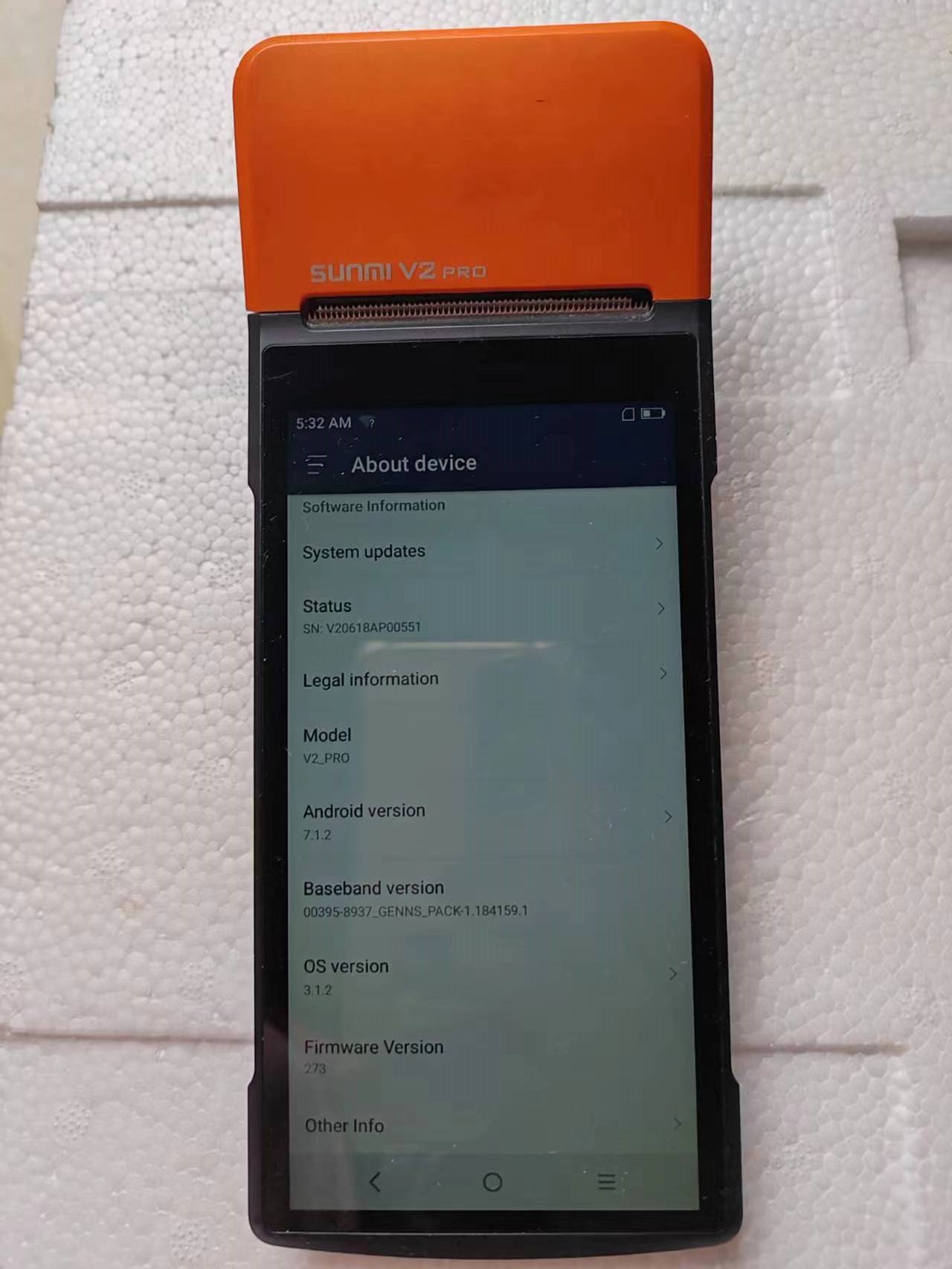 プリンター,v2 pro,Android 7.1,fc機能な - Pos Terminal Android のレビューと価格