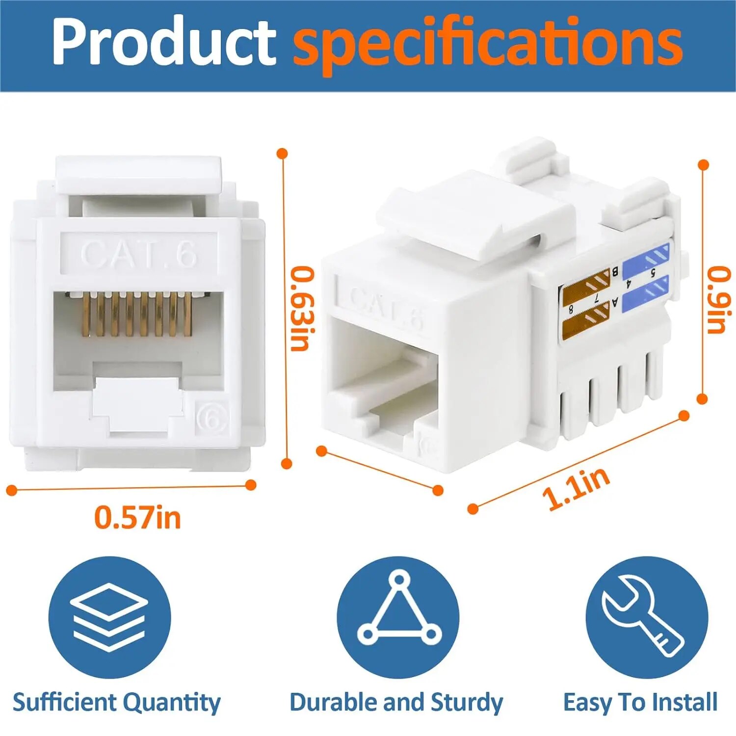 ZoeRax 10 パック RJ45 キーストーン ジャック - Patch Panel Cat6 のレビューと価格