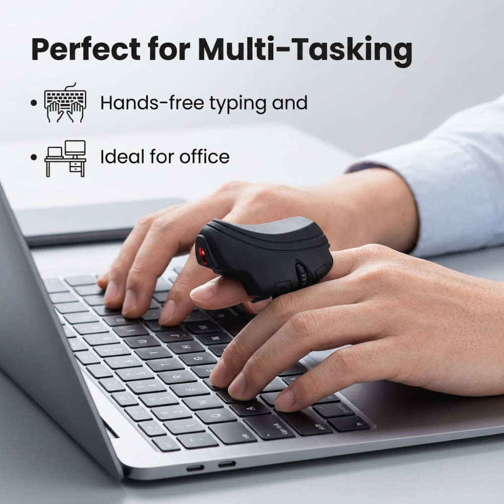 フィンガーリングマウス 1000DPI 簡単操作高効率ワイヤ - Office Technology のレビューと価格