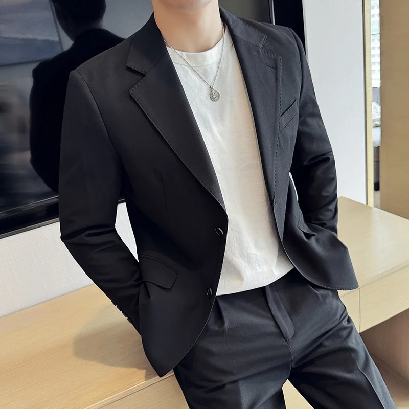 メンズtcelハイテク生地の薄手のスーツ,スーツ,スーツ,ジ - Office Tech Jacket のレビューと価格