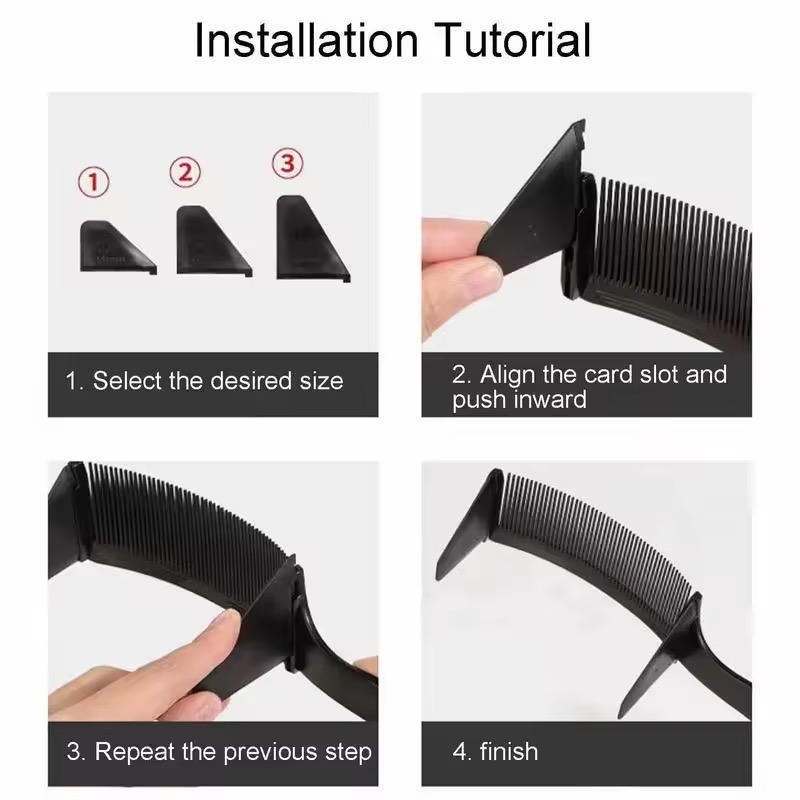 バーバーフラットトップヘアカットコーム、カーブヘアクリッピン - Binding Machine Comb のレビューと価格