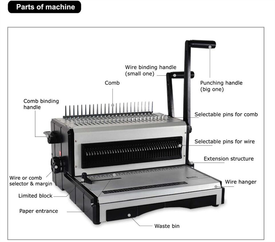SG-ST2960 コーム＆ワイヤー製本機 デスクトップ手動 - Binding Machine Comb のレビューと価格
