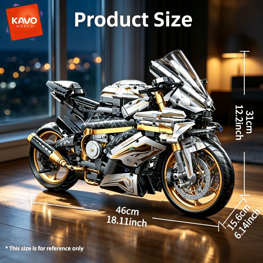 KAVOWORLD 1:5 大型スポーツバイク組み立てブロッ - High Tech Office Room のレビューと価格