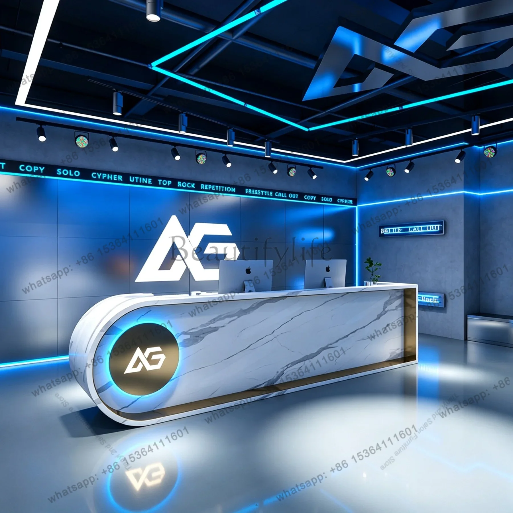 LSModern：ビリヤードルーム用のハイテク受付カウンター - High Tech Office Room のレビューと価格