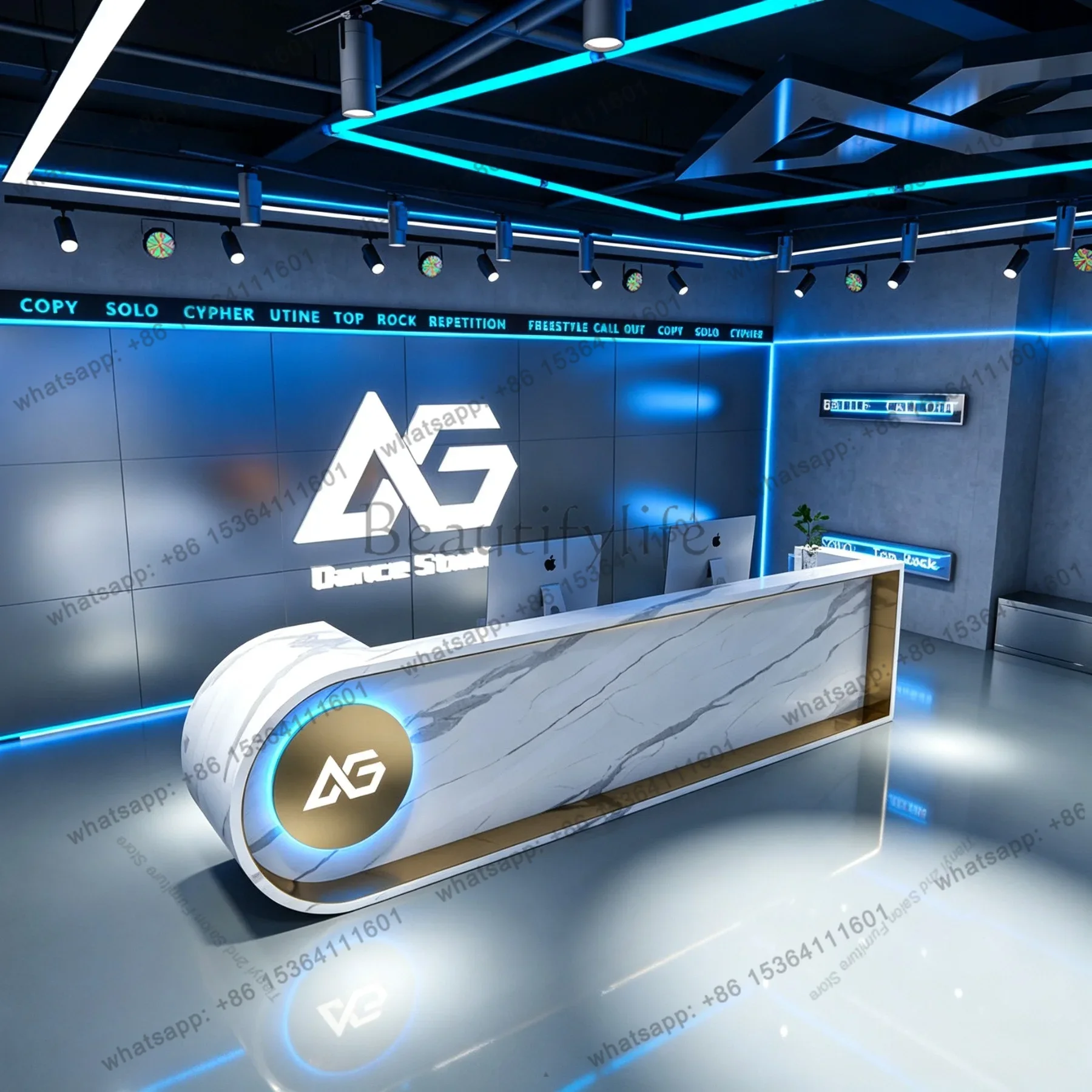 LSModern：ビリヤードルーム用のハイテク受付カウンター - High Tech Office Room のレビューと価格