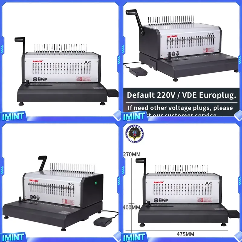 レイソン EB-30 高品質電動ペーパーコンビネーションバイ - Binding Machine Comb のレビューと価格