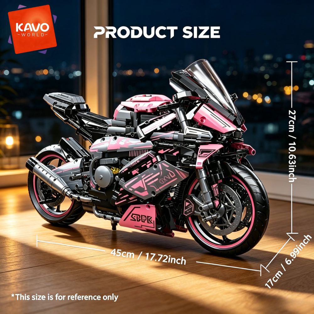 KAVOWORLD 1:5大型バイク組み立てブロックモデルキ - High Tech Office Room のレビューと価格