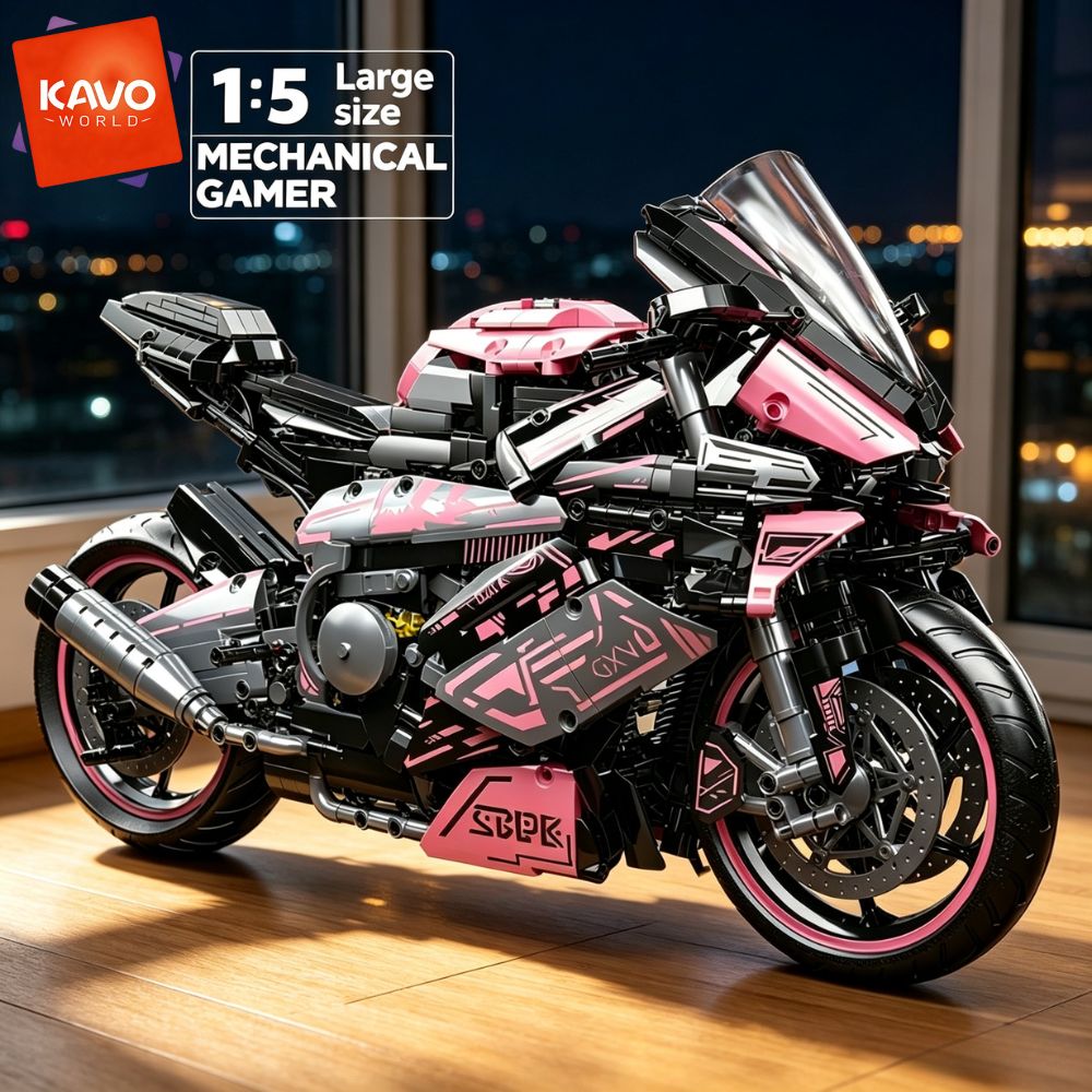 KAVOWORLD 1:5大型バイク組み立てブロックモデルキ - High Tech Office Room のレビューと価格