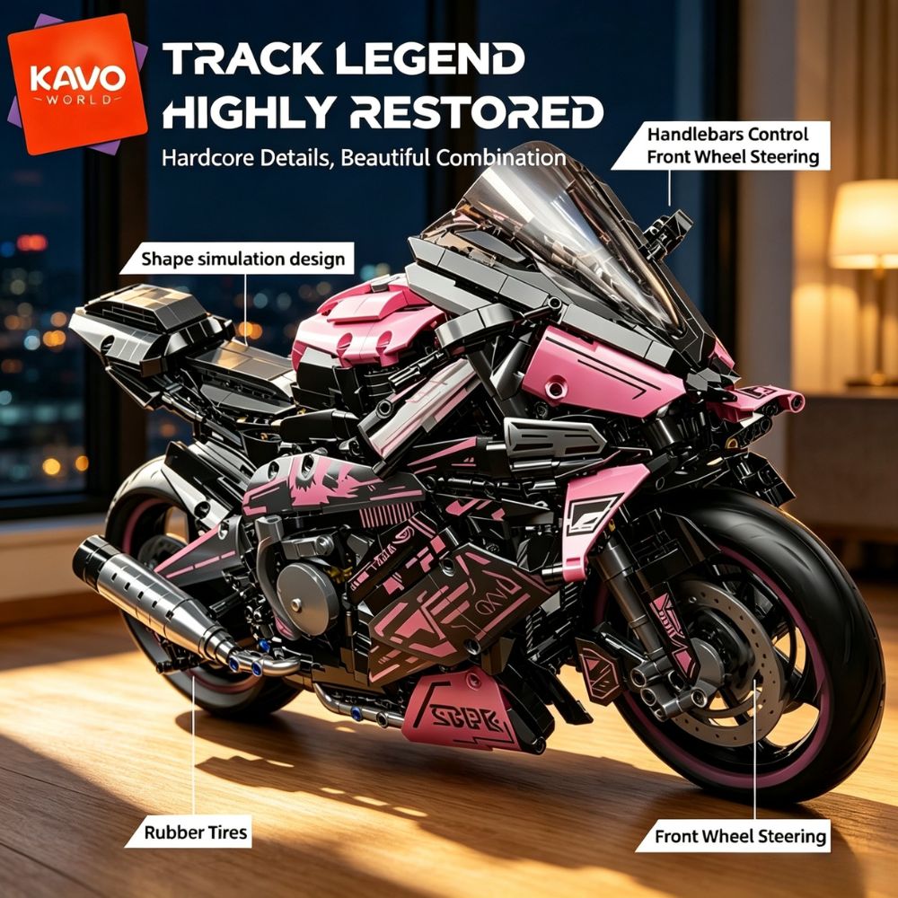 KAVOWORLD 1:5大型バイク組み立てブロックモデルキ - High Tech Office Room のレビューと価格